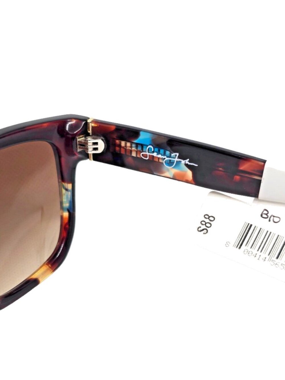 SeanJohn SJLOS2001 Womens Rx able Fashion Sunglasses Blue Brown Demi 54 21 145 - Picture 8 of 8